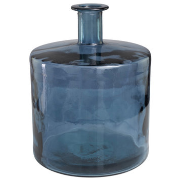 Modern Blue Recycled Glass Vase 563144