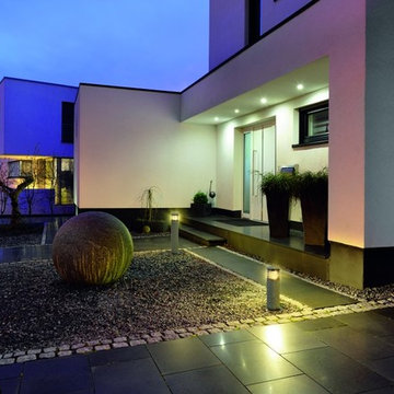 Arrock Granite 40 Round Outdoor Bollard, Salt and Pepper Finish