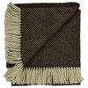 Highland Tweed Herringbone Pure New Wool Throw, Vanilla Bean