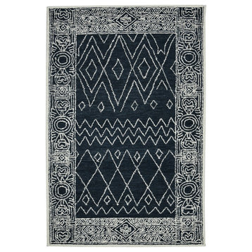 Amer Rugs Berlin Suney BER-6 Charcoal Hand-hooked - 9' X 13' Rectangle Area Rug
