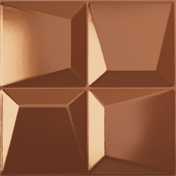 Tellson EnduraWall Decorative 3D Wall Panel, 19.625"Wx19.625"H, Copper