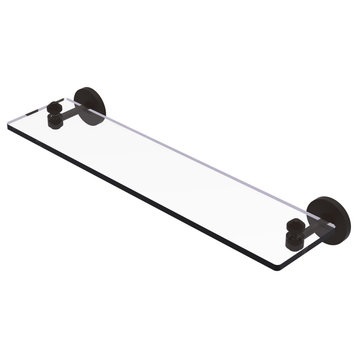 South Beach 22" Glass Vanity Shelf with Beveled Edges, Oil Rubbed Bronze