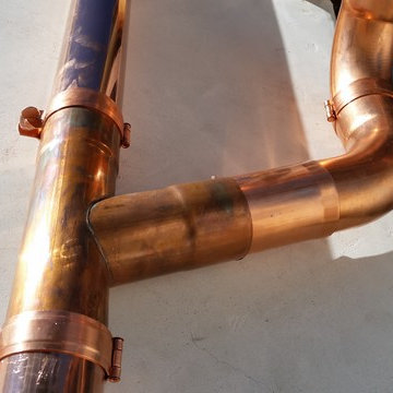 5 inch Half Round (Seamless) Copper With Circles and Shanks, Agoura Hills