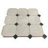 Contemporary Zellige Tile, Off-White With Green, Piece
