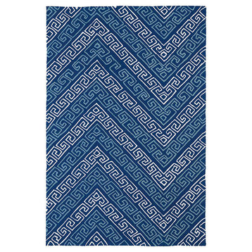 Kaleen Matira Mat11 Striped Outdoor Rug, Blue (17), 5'0" x 7'6"