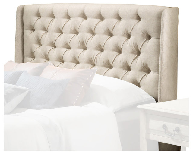 Allen Wingback Queen/Full Tufted Fabric Headboard Transitional