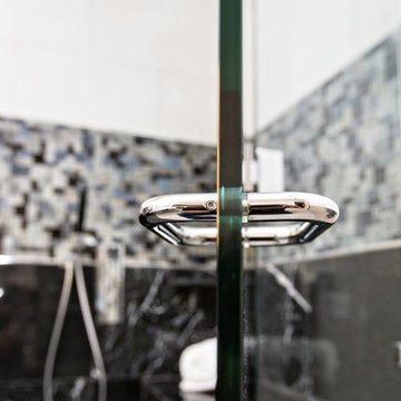 ADA Compliant Barrier-Free Universal Design Frameless Glass Shower Enclosure