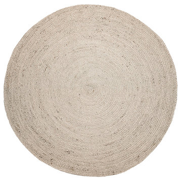 Kerala Jute Area Rug, Ivory, 4' Round