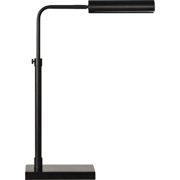 Fabolia Adjustable Matte Black Iron Office Desk Lamp