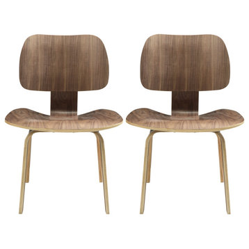 Fathom Dining Chairs Wood, Set of 2, Walnut