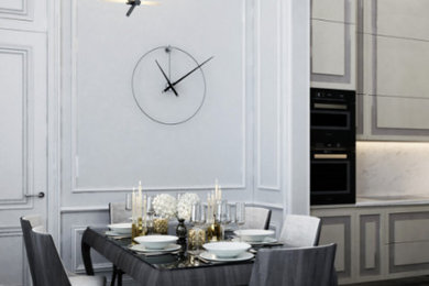 Example of a large minimalist dining room design in Other