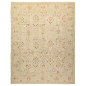 Modern Oushak Bordered Yellow Rug 4'11 x 7'10 Bedroom eCarpet Gallery Area Rug for Living Room 362033 Hand-Knotted Wool Rug 