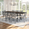 Amisco Drift Extendable Dining Table, Dark Grey Birch Veneer / Glossy Grey Metal