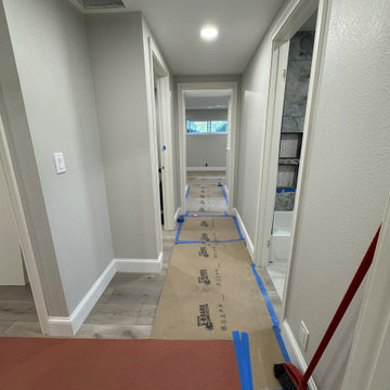 Home Remodel/ One Bath/paint/popcorn removal/LED Can lights/baseboards/Flooring