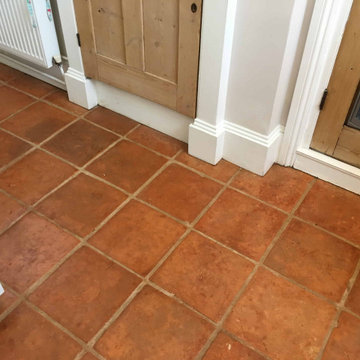 End of Tenancy Terracotta Clean and Seal Kitchen Floor for Dormansland Landlord