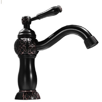 Clayborne 9" Oil Rubbed Bronze Bathroom Faucet with Copper Highlighting