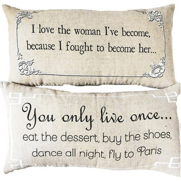 Womens Message Pillow Motivational Quotes and Gifts