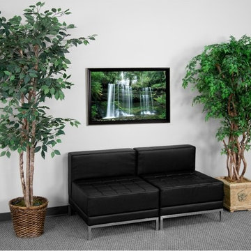 HERCULES Imagination Series Black Leather Lounge Set