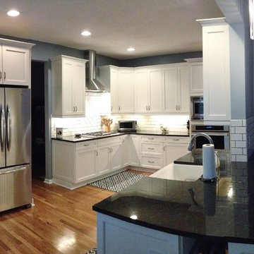 Blue and Grey Contemporary Kitchen