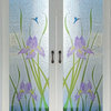 Front Door - Iris Hummingbird - Mahogany - 36" x 80" - Knob on Left - Push Open