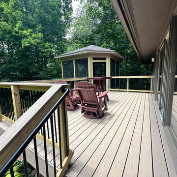 Trex Transcend Rope Swing Deck and Screened Porch