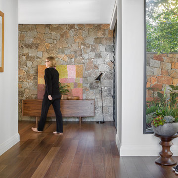 Outside inside house entry