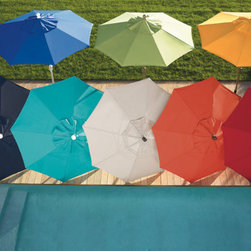 Octagonal Outdoor Market Patio Umbrella Granite  White  7-1/2' - Outdoor Umbrellas