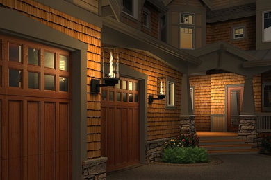 Inspiration for a craftsman entryway remodel in Seattle