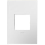 Legrand - Adorne 1-Gang Wall Plate, Gloss White/White - The white-on-white design is the perfect solution for your modern, all-white projects. These adorne wall plates blend perfectly with a contemporary room design to allow the product to simply fade into the background. Easily snaps onto included mounting frame and installs in minutes with no visible screws. adorne products fit into your existing electrical box, so no new wires are needed.
