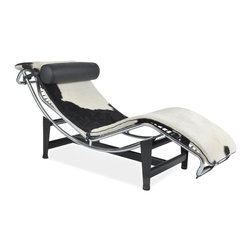Modern Classics Chaise Lounge | Brown Hide - Indoor Chaise Lounge Chairs