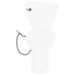 USABIDET - USABidet H-1 Palm Button Control - Some toilets are placed in bathrooms having a minimal amount of floor space. USABIDET has designed a bidet which accommodates that restriction without giving up the operational features incorporated into our designs since 1989. USABIDET H-1 offers both left or right side options an ideal feature for users with limited hand or arm use. The hospital approved Delrin palm button allows for easy control of BOTH water pressure and spray angle. USABIDET H-1 features a half-crescent arm which is easily moved backward and forward, and is retained under the toilet seat when not in use. Our model H-1 may be mounted to elongated or round toilet seats. Easy to install. Hardware is included. Stainless steel for easy cleaning and long life. Made in the U.S.A.