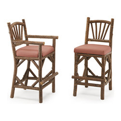 Rustic Barstool #1118, Rustic Counter Stool #1124 by La Lune Collection - Bar Stools And Counter Stools
