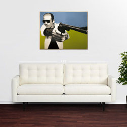 Hunter S Thompson LEGO Mosaic - Mixed Media Art
