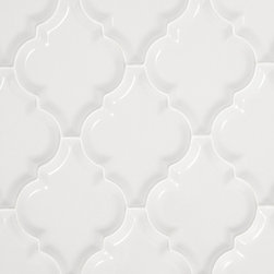 Arabesque Whisper White Beveled Tile - Wall And Floor Tile