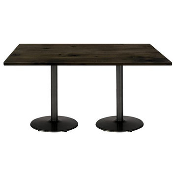 KFI Urban Loft 30" x 72" Conference Table - Barnwood - Black Base - Standard