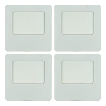 Sunlite E162 White Square Neon Glow Night Light, Pack of 4