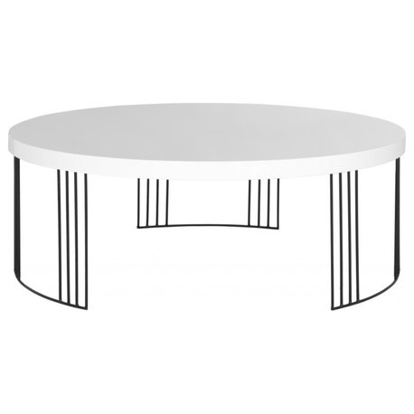 Safavieh Keelin Mid-Century Scandinavian Lacquer Coffee Table, White