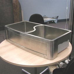 Stainless Steel Sink with a Curved Divider - Kitchen Sinks