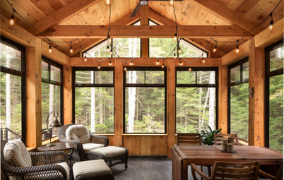 Porch of the Week: Woodsy Three-Season Space in Maine