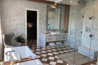 Transitional bathroom photo in Orange County