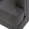 GDF Studio Madene Tufted Back Fabric/Microfiber Club Chair, Slate Gray