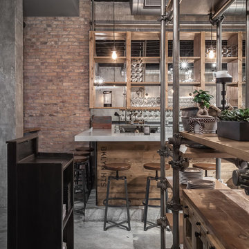 Miami Contemporary Industrial Pizza Restaurant Design