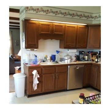 The "before" kitchen and family room beyond
