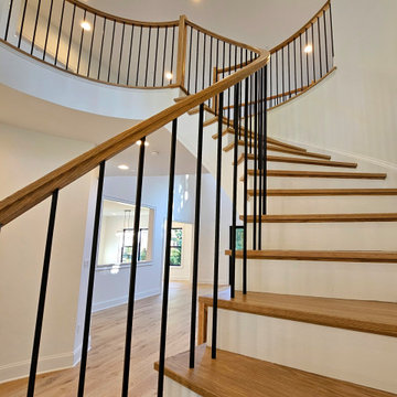 Project #110 | Beautiful Curved Staircase with Circular Balcony