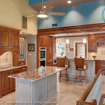 Blue Bahia Granite Kitchen | Marble.com