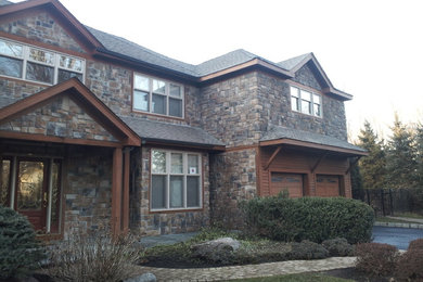 Inspiration for a craftsman exterior home remodel in New York