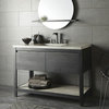 Solace 28" Mirror With Shelf in Midnight Oak