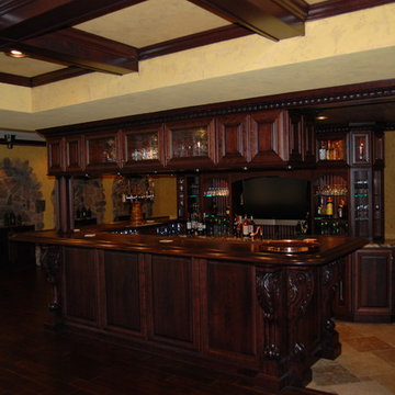Olde English Aged Plaster Finish throughout an entire Lower Level in Virginia