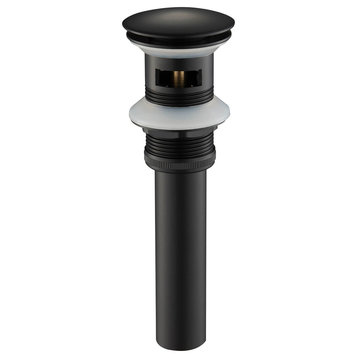 Pop Up Drain Stopper Full Cover with overflow – KPW102, Matte Black