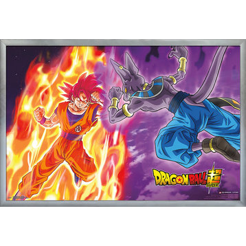 Dragon Ball Super Gods Battle Poster, Silver Framed Version